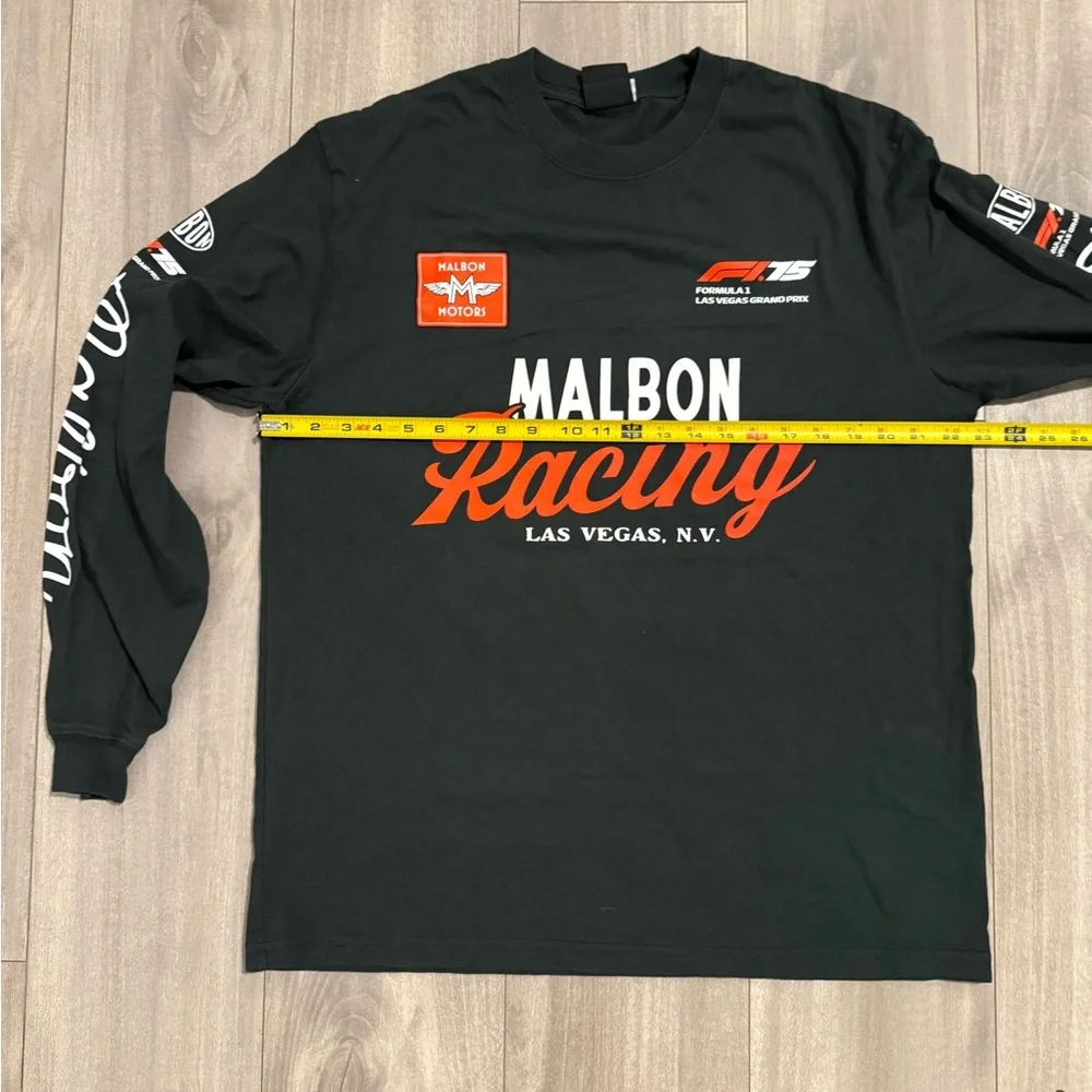 MALBON x F1 LVGP GORSE DOWNFORCE Dark Green Long Sleeve Tee - Picture 5 of 10